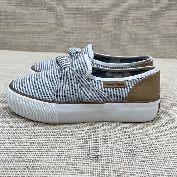 Tommy Bahama Platform Slip on Boat Shoes, Sneakers, Stripes, OOTD, Ladies 8 - Picture 5 of 9